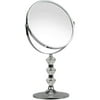 Home Basics Chrome Cosmetic Mirror with Crystals
