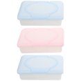 thumbnail image 1 of USHOBE Assorted Color Wipe Dispenser PP Material Compact Storage Case for Bathroom Kitchen Travel 3Pcs, 1 of 8