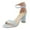 Light Blue, variant on FSJ Women Classic Round Open Toe Ankle Strap Sandals Chunky Block Heel Single Band Pumps Comfortable Wedding Guest Dress Shoes Size 8 Black