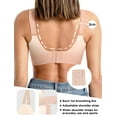thumbnail image 6 of MINTREUS Womens Wireless Comfortable Bra Supportive No Underwire Bras Honeycomb Breathable Cup Push Up Bra Sports Bras, 6 of 8
