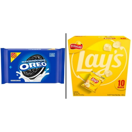 OREO Chocolate Sandwich Cookies 18.12 oz & Lay's Classic Potato Chips Multipack