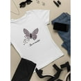 thumbnail image 3 of Butterflies W Leopard Print T-Shirt Women -Image by Shutterstock, Female Small, 3 of 4