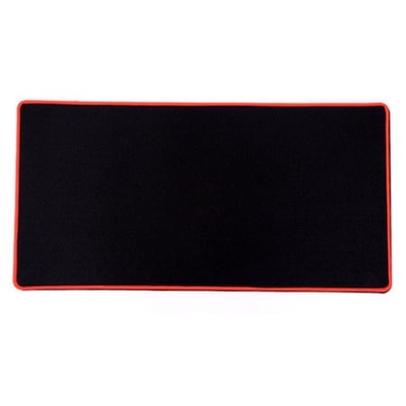 Linyer Pure Black Large Gaming Mouse Pad Colorful Lockedge Mouse Mat Keyboard Mat Red