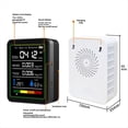 thumbnail image 5 of Monitor de Formaldehído, Detector de Dióxido de Carbono, Detector de TVOC, Temperatura y Humedad, Monitor de Calidad del Aire CO2, Color ., 5 of 5