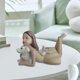 thumbnail image 1 of Figura de perros figuras de resina de resina objeto de arte de regalo creativo decoración decorativa de escritorio decoración de la estatua decorativa Amarillo a la izquierda, 1 of 10