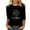 Black-5, variant on Feancey Women Christmas Tops Fancy 3/4 Sleeve Plus Size Tshirts Novelty Holiday Printed Blouse Loose Fit Casual Crewneck Pullover Tees Black L