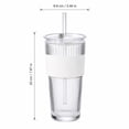thumbnail image 2 of Iced Coffee Cup Reusable Glass Tumbler with Straw and Lid Reusable Iced Coffee Cup with Silicone Sleeve for Travel Daily Use Gift for Coffee Lovers, 2 of 8