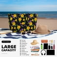 thumbnail image 5 of Wukai Daisies Flowers Print Zipper Bag,large Beach Tote Bag,Waterproof Sandproof Bag,Grocery and Picnic Tote Travel Bag, 5 of 5