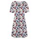 thumbnail image 4 of Vestido Corto para las Mujeres Cuello Redondo Manga Corta Impresa Suéter, Moda Casual Estilo Línea, 4 of 8