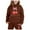Coffee, variant on WOYY Toddler Girl's Outfits Cherry Print Pullover Hoodie Jogger Pants Kids Sport Sweatsuit
