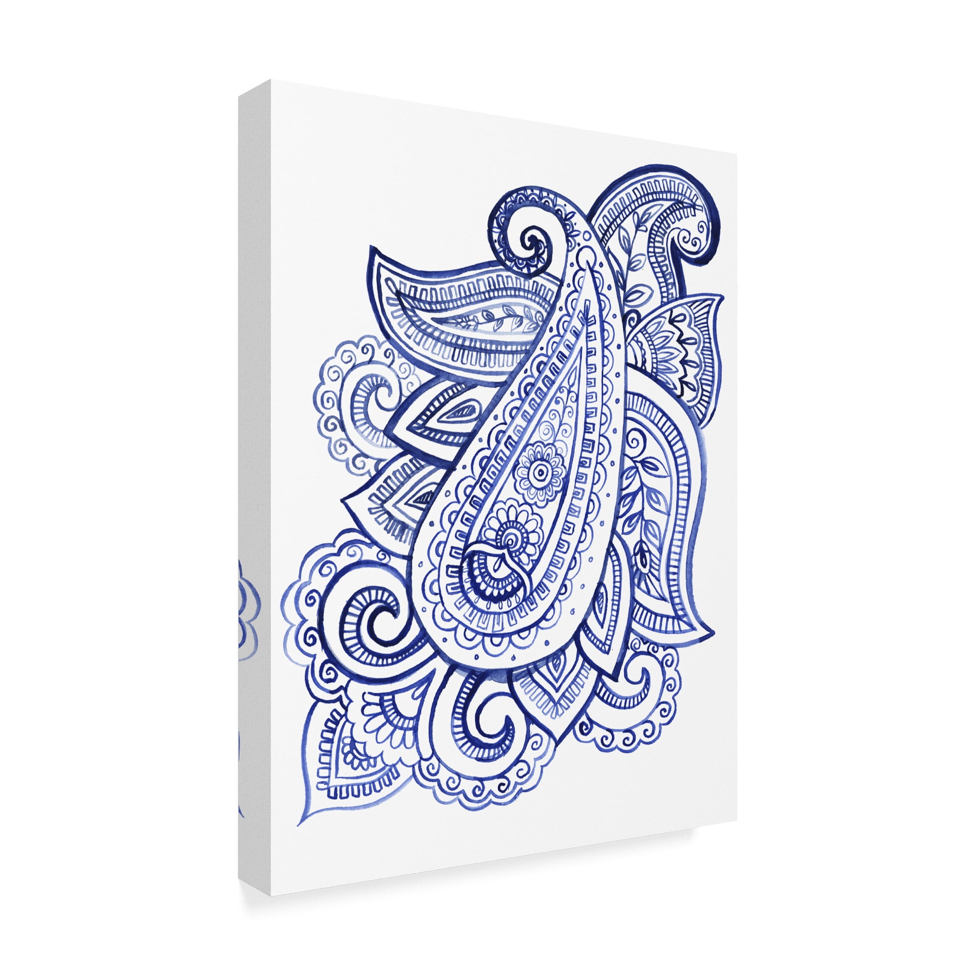 Trademark Fine Art 'Indigo Paisley III' Canvas Art by Jennifer Paxton Parker