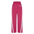 thumbnail image 4 of Wide Leg Sweatpants Womens High Waist Baggy Striped Sweat Pants Loose Stretch Casual Drawstring Pants With Pockets, 4 of 9