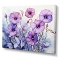thumbnail image 2 of Designart "violet Morning Glory Graceful IV" Floral Canvas Print, 2 of 5