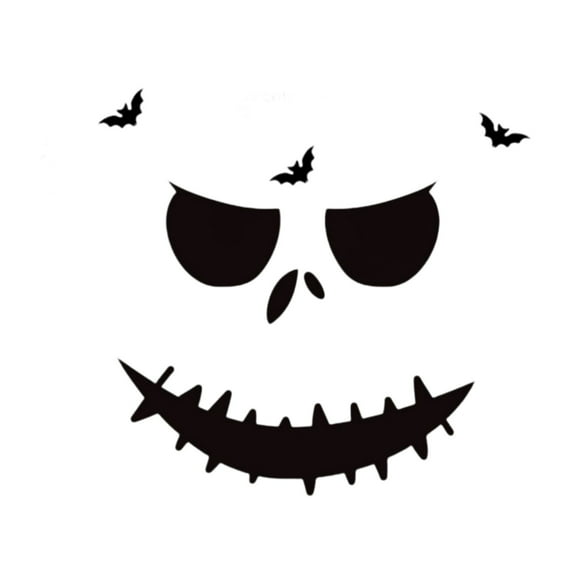 Halloween Face Door Decal Fun Halloween Door Decoration Sticker Removable Window Sticker for Decoration Indoor Outdoor Party Haunted House Supplies