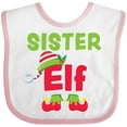 thumbnail image 3 of Inktastic Christmas Sister Elf Girls Baby Bib, 3 of 4