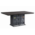thumbnail image 4 of ACME Cargo Dining Table in Antique Walnut & Gunmetal, 4 of 6