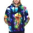 thumbnail image 4 of Bingfone Transparent Jellyfishes Men'S Drawstring Hoodie Long Sleeve Pocket Sweatshirts-Large, 4 of 9