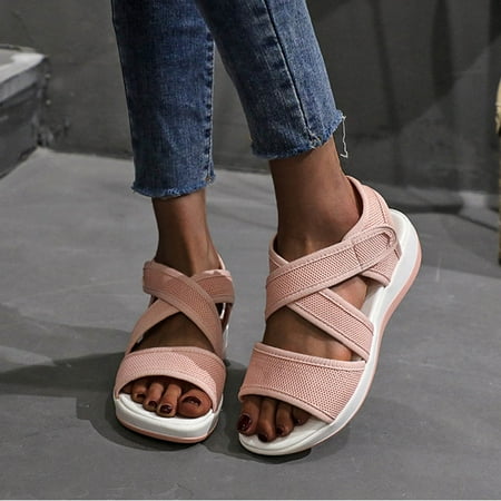 

Spring Savings Clearance 2023!AXXD Cute Slippers for Women Comfortable Mesh Shoes Lightweight Platform Wedges Sandals For Lady Clearance Size 9