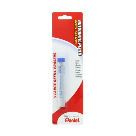 UPC: 0072512800140 | Pentel Quicker Clicker Mechanical Pencil Eraser Refill  2/Pkg.