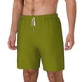 thumbnail image 2 of Uemuo Olive Pattern Mens Swim Trunks Quick Dry Board Shorts with Mesh Lining, Stretch Beach Shorts Quick Dry No-Chafing Board Shorts-X-Large, 2 of 9