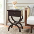 thumbnail image 2 of SAFAVIEH Maxine Solid Nightstand with Storage Drawer, Walnut (18 in. W x 15 in. D x 26.8 in. H), 2 of 13