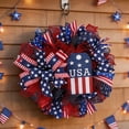 thumbnail image 4 of Miwamany Independence Day Patriotic Wreath, Red White Blue Star Hanging Ornament, 4th of July Home Party Decoration for Front Door Wall Porch Gathering, 4 of 8