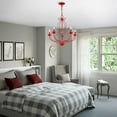 thumbnail image 4 of 42905-72 Livex Lighting Katarina - 5 Light Chandelier In Transitional Style-23 Inches Tall and 23 Inches Wide-Shiny Red Finish    -Traditional, 4 of 8