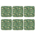 thumbnail image 2 of Fuzoiu St. Patrick's day Print Leather Coasters Set,Drink Coasters Set of 6,for Tabletop Protection, Durable PVC Coasters,Home Décor and Housewarming Gift,Square, 2 of 7