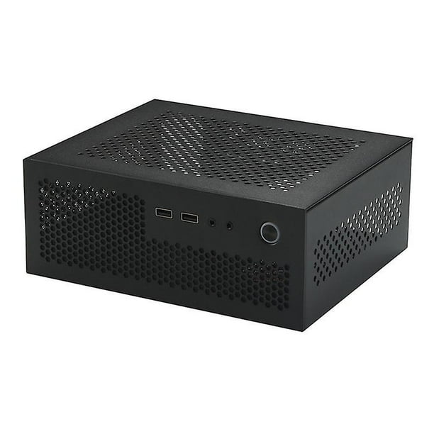 A09 HTPC Computer Case Mini ITX Gaming PC Chassis Desktop Chassis USB2.0 Computer Case Home Computer Case Black Walmart en linea