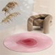 thumbnail image 2 of Funny Bath Mat Cute Gradient Area Rug Soft Round Plush Rug for Shower Bathtub Bedroom Living Room (Pink, 23"x 23"), 2 of 5