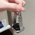 thumbnail image 5 of Dwitch Slim Rhinestone Chain Strap for Apple Watch Band 38/40/41/42mm(Series 10), Luxury Bling Metal Strap with Rhinestone, for iWatch Series 10 9 8 7 6 5 4 3 2 1 SE,Elegant Metal Bracelet Band,Silver, 5 of 6