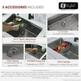 thumbnail image 2 of Stylish Dual Mount 27" Stainless Steel Single Bowl Kitchen Sink with 5 Accessories S-127W, 2 of 10