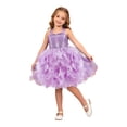 thumbnail image 3 of Tutu Dress for Girls Sparkly Sequin Tulle Princess Dress Prom Birthday Party Ball Gown Dress Girls Summer Outfit (PP2 4-6 Years), 3 of 4