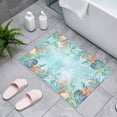 thumbnail image 4 of Summer Starfish Coral Indoor Door Mat 16x24 Inch Watercolor Seaweed Ocean Aqua Front Door Mat Non Slip Washable Entryway Rug Low Profile Dirt Trapper Doormat for Bathroom Kitchen Bedroom, 4 of 9