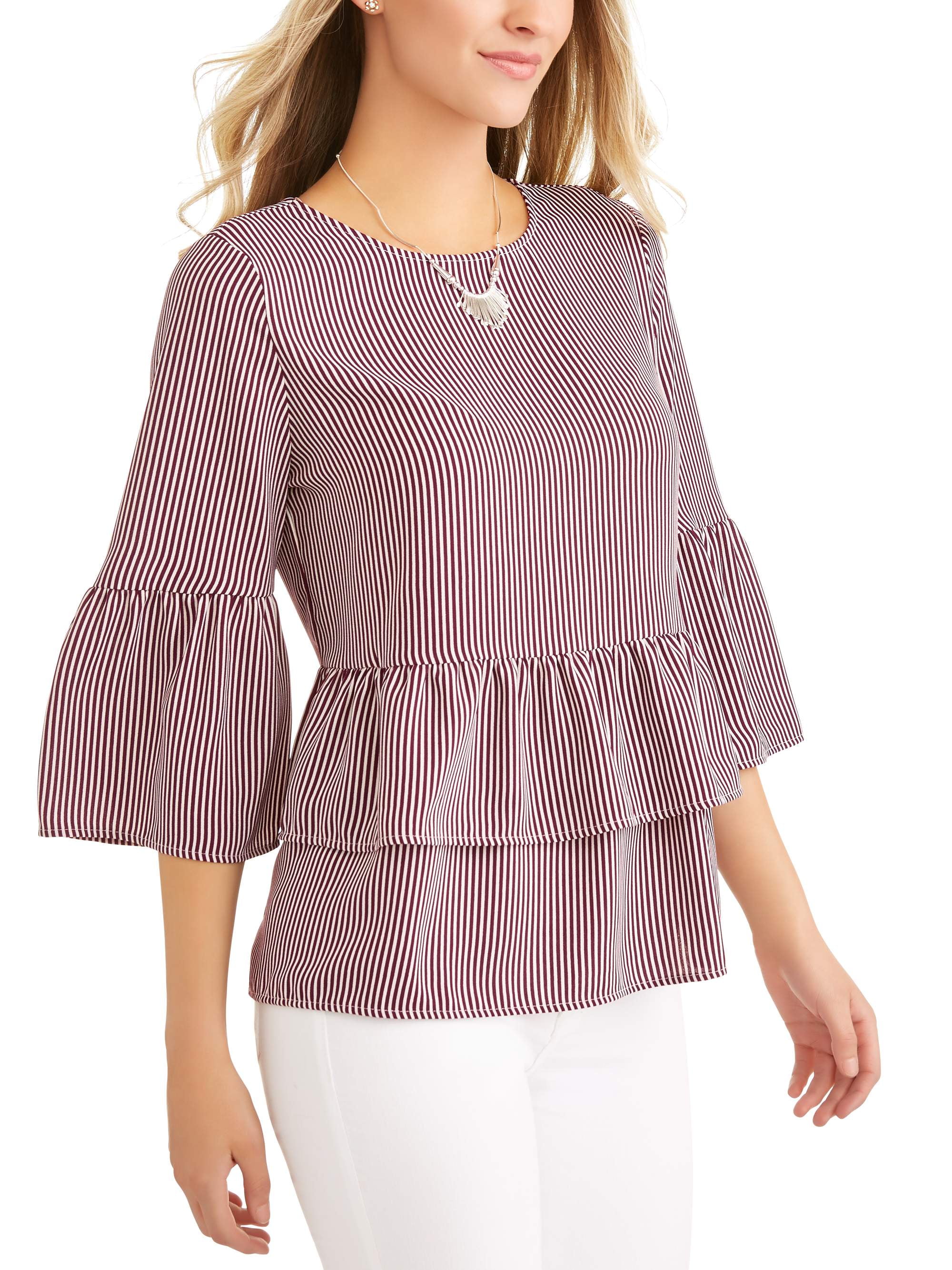 time and tru peplum top