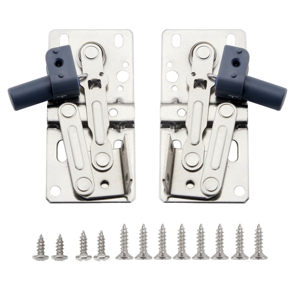 HINTRMENT Stainless Steel Tilt Out Cabinet Hinges, Plated Silver, Quiet Close for Home Use 1Pair