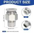 thumbnail image 2 of Uxcell NPT Push to Connect Air Fittings, Male Straight NPT Thread Connector White 3/8" OD-1/4" NPT 2, 2 of 7