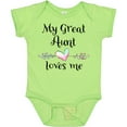 thumbnail image 3 of Inktastic My Great Aunt Loves Me Heart Boys or Girls Baby Bodysuit, 3 of 5