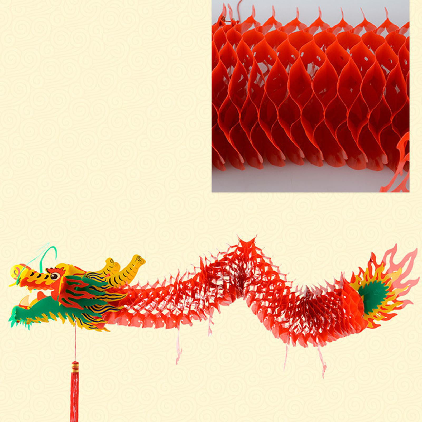 Whaline 3D Chinese New Year Dragon Ceiling Decorations 21Pcs Spring  Festival Dragon Garland with Paper Lanterns Hanging Decoration for Lunar  New Year