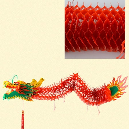  Bememo 3D Chinese New Year Dragon Garland Hanging