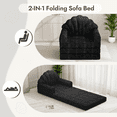 thumbnail image 3 of Richryce 2-in-1 Folding Sofa Bed with Adjustable Backrest, 75" Convertible Futon Sleeper for Small Spaces, 3 of 9