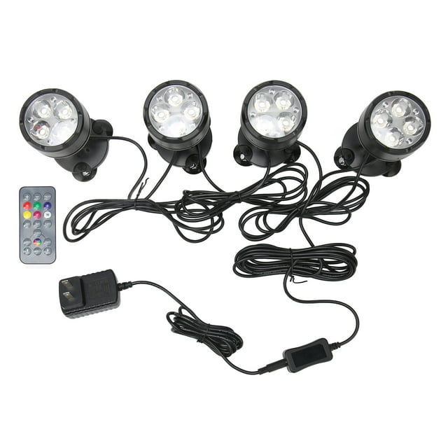 Focos Que Cambian de color Para exteriores ANGGREK 16 LED IP68 Impermeable 12W Para jardín