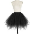 thumbnail image 3 of Falda de tul negra para mujer, falda corta de ballet, vestido de fiesta, vestido de noche, accesorios para ocasiones JM JM Rojo Verde, 3 of 5