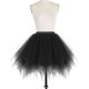 thumbnail image 3 of Falda de tul negra para mujer, falda corta de ballet, vestido de fiesta, vestido de noche, accesorios para ocasiones JM JM Rojo Verde, 3 of 5