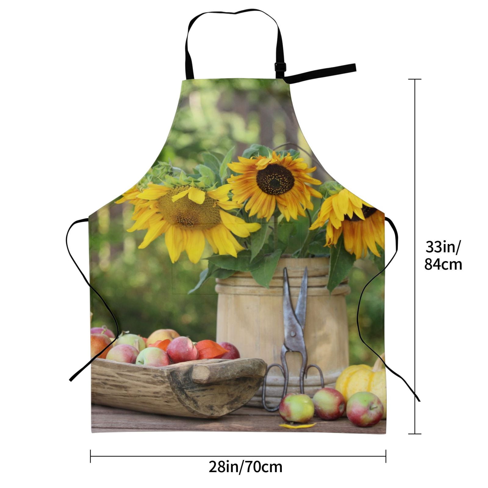 Kdxio Vintage Wooden Bucket Apron with Pockets Adjustable Kitchen Aprons for Men Women Waterproof Aprons for Cooking,Drawing,Crafting, Baking Household Cleaning