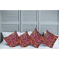 thumbnail image 2 of Ambesonne Abstract Throw Pillow Cover 4 Pack, Vitray Mosaic Triangle, 18", Multicolor, 2 of 7