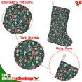 thumbnail image 5 of Christmas Stockings 14.8'' - Dark Green Christmas Ornament Pattern, Personalized Xmas Stockings for Party Favors and Decorations, 5 of 5