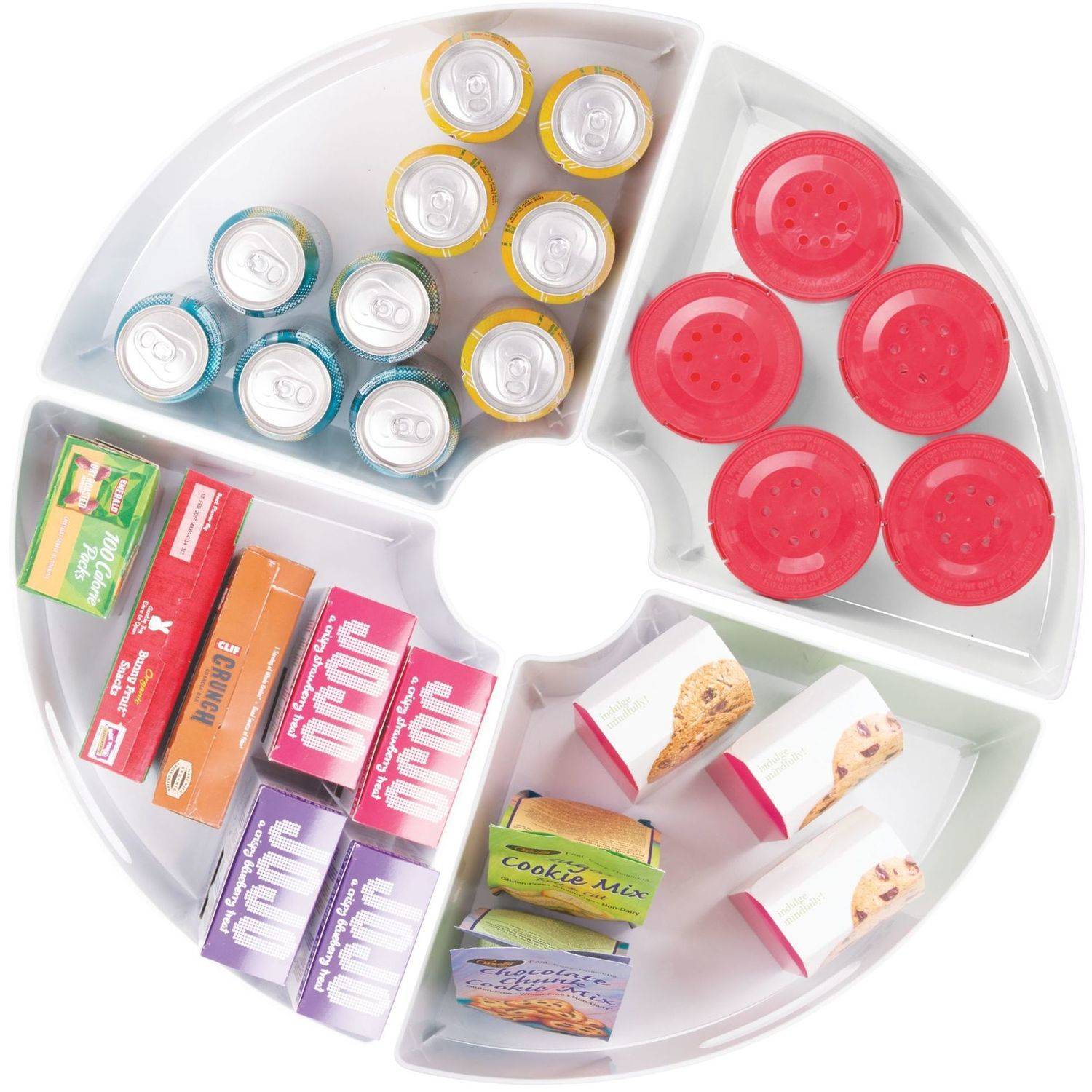 iDesign BPAFree Plastic 1/4 Lazy Susan Kitchen Organizer Storage Binz