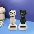 thumbnail image 6 of 2Pcs Solar Dancing Toys Craft Cat Sculpture Solar Powered Swinging Statue Bobble Head Figurine for Office Window Car Dashboard, 6 of 8