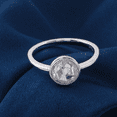 thumbnail image 2 of Eclet Jewels Brilliant 2 Ct Round Cut Diamond Ring - Silver 14k White Gold Over Ring - Solitaire Diamond Rings for Women's - Bezel Diamond Rings for Women's - Causal Office Wear Rings for Women's, 2 of 9